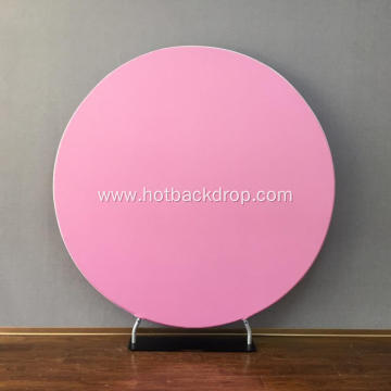 001 Pink plain color circle backdrop stand